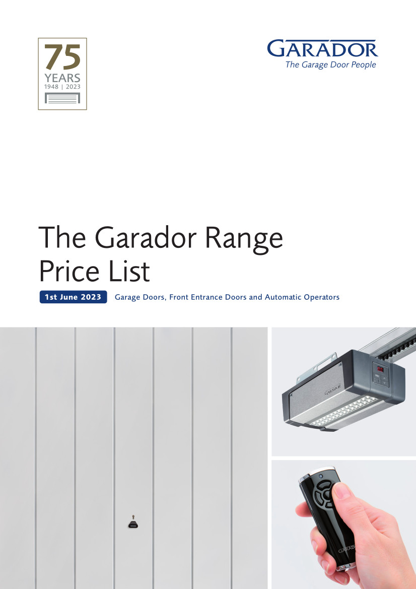 The Garador Range Price List